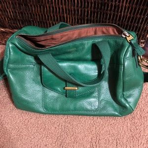 Genuine leather hobo bag.